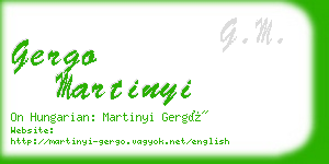 gergo martinyi business card